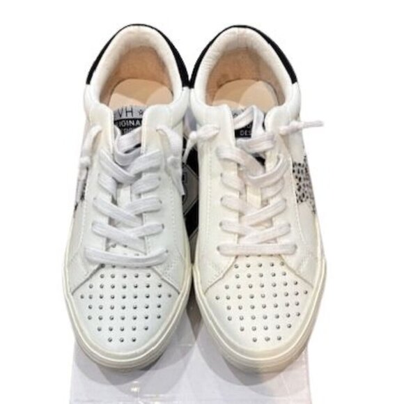 Vintage Havana White Studded Cheetah Mix Sneakers – Size 7 - Picture 5 of 11